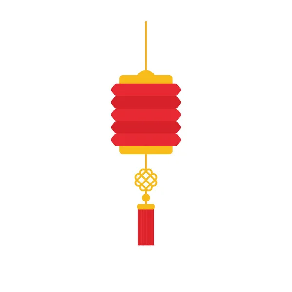 中国新年装饰用红圆灯笼 — 图库矢量图片