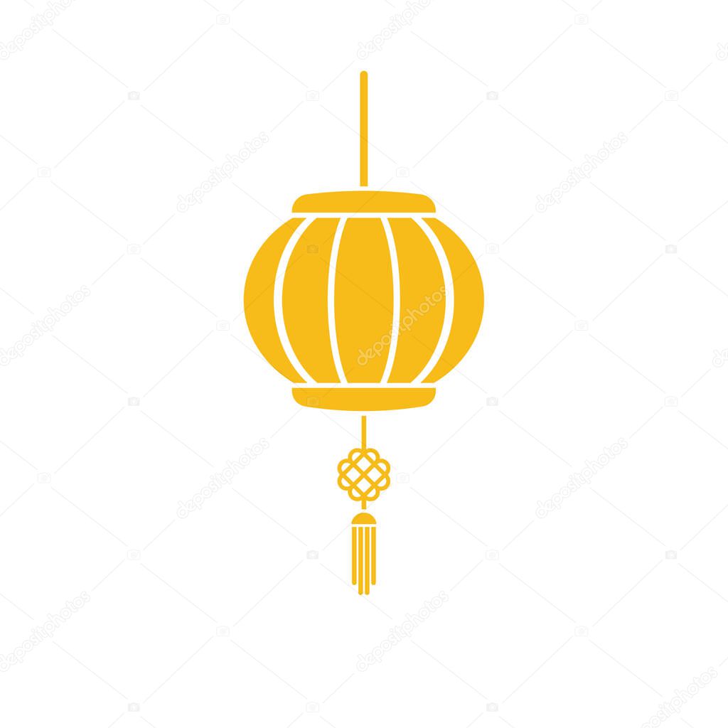 Golden lantern pattern. chinese lantern silhouette for decoration for Chinese New Year