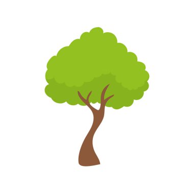 Vektör yeşil ağaç unsuru. Dekorasyon için verimli orman