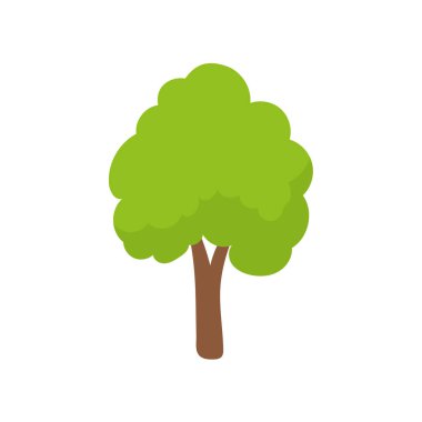 Vektör yeşil ağaç unsuru. Dekorasyon için verimli orman