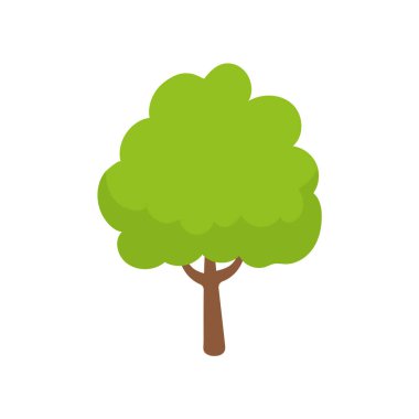 Vektör yeşil ağaç unsuru. Dekorasyon için verimli orman