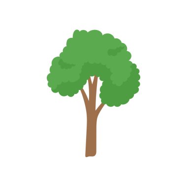 Vektör yeşil ağaç unsuru. Dekorasyon için verimli orman