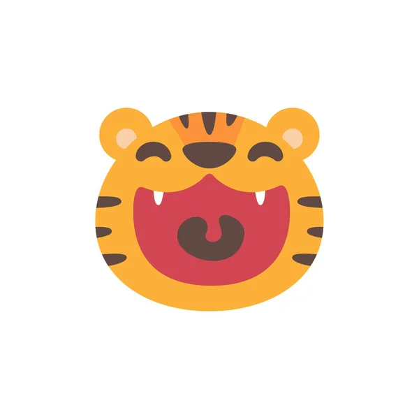 Desenhos Animados Animais Selvagens Bonito Tigre Elementos Para Decorar Ano —  Vetores de Stock