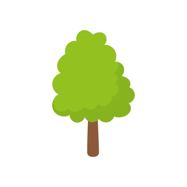 Vektorový Zelený Strom Úrodný Les Pro Dekoraci — Stockový vektor