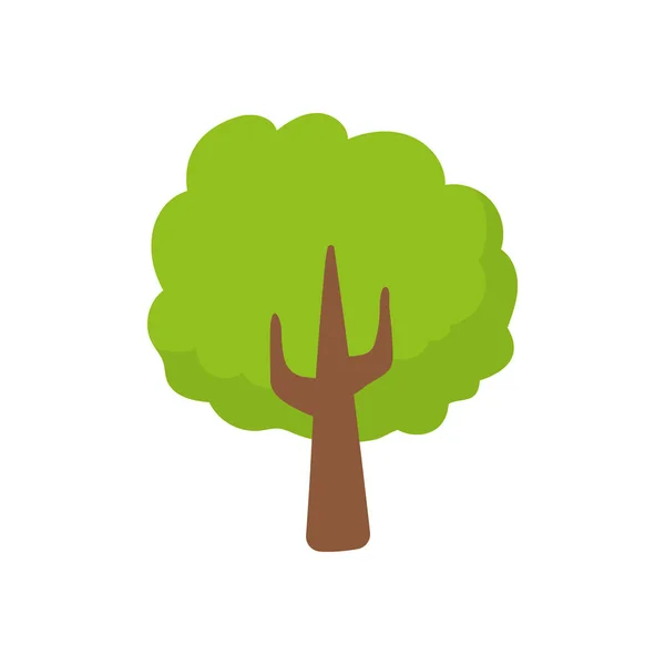 Wektor Zielony Element Drzewa Urodzajny Las Dekoracji — Wektor stockowy