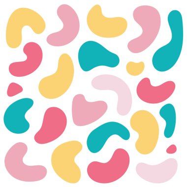 Elle çizilmiş yağlı damlalar sıvı şekiller arka plan