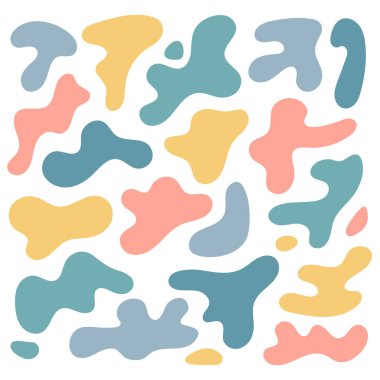 Elle çizilmiş yağlı damlalar sıvı şekiller arka plan