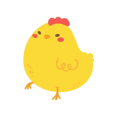 Çizgi filmdeki civciv Paskalya 'da yumurtadan çıktı. Çocuklar için tebrik kartları süsle