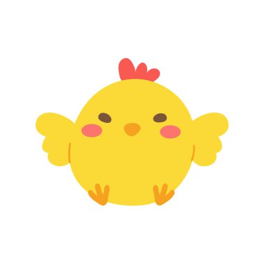 Çizgi filmdeki civciv Paskalya 'da yumurtadan çıktı. Çocuklar için tebrik kartları süsle