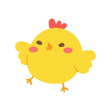 Çizgi filmdeki civciv Paskalya 'da yumurtadan çıktı. Çocuklar için tebrik kartları süsle