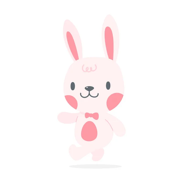 Ein Kleines Kaninchen Taucht Aus Dem Loch Auf Cartoon Dekorative — Stockvektor