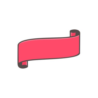 Dergi dekorasyonu için el çizimi kurdele metin çerçevesi