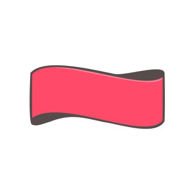 Dergi dekorasyonu için el çizimi kurdele metin çerçevesi