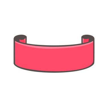 Dergi dekorasyonu için el çizimi kurdele metin çerçevesi