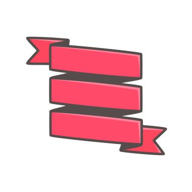 Dergi dekorasyonu için el çizimi kurdele metin çerçevesi