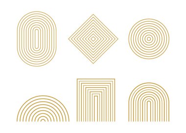 Basit geometrik elementler minimalist stil