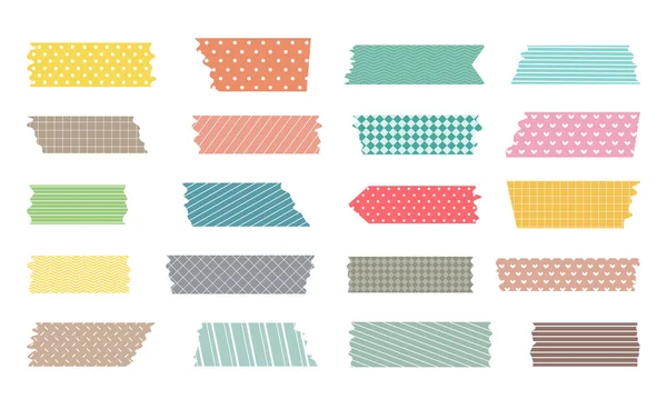 Ruban Washi Coloré Avec Motif Mignon Pour Décorer Les Cartes — Image vectorielle