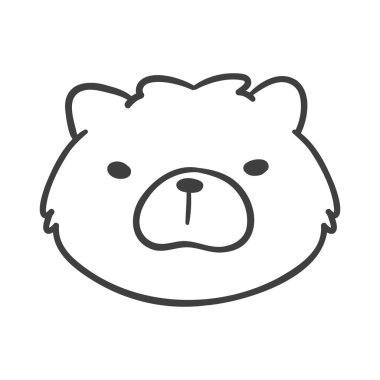 El çizgileri. Sevimli bir Chow Chow yavrusunun yüzü.