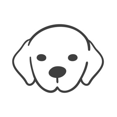 El çizgileri. Tatlı bir golden retriever köpeğinin yüzü.