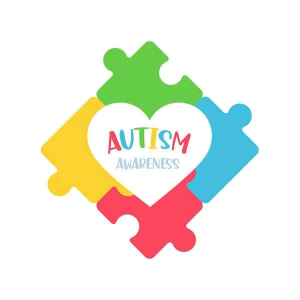 Концепция Ухода Психически Больными Детьми Аутизмом — стоковый вектор