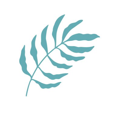 Minimalist tarzda dekorasyon için elle boyanmış yapraklar.