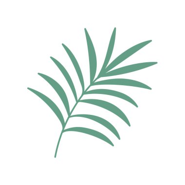 Minimalist tarzda dekorasyon için elle boyanmış yapraklar.