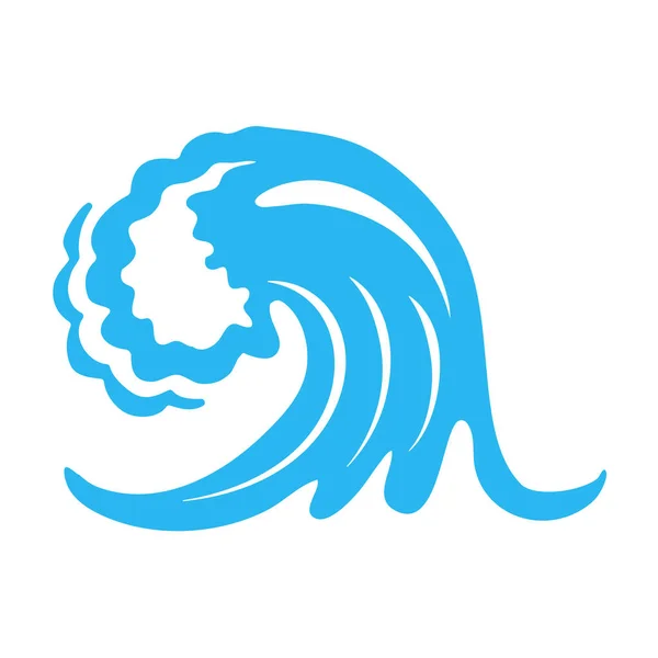 Ícone Linha Onda Água Azul Mar —  Vetores de Stock