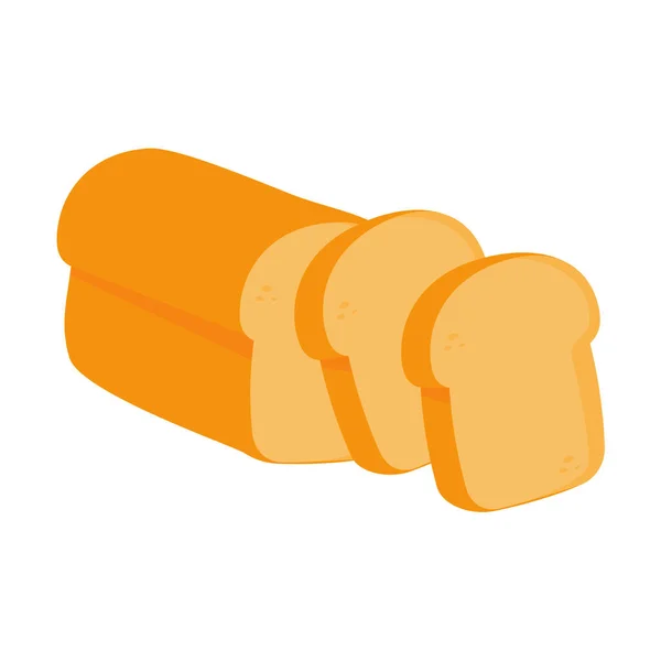 Векторная Пекарня Хлеб Пшеничной Муки Вкусный Завтрак — стоковый вектор