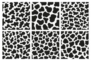 Süt ineği derisinden siyah benekli arka plan.