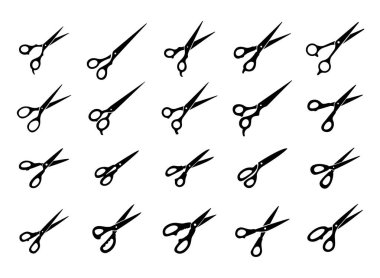 Güzellik salonu için berber makas silueti