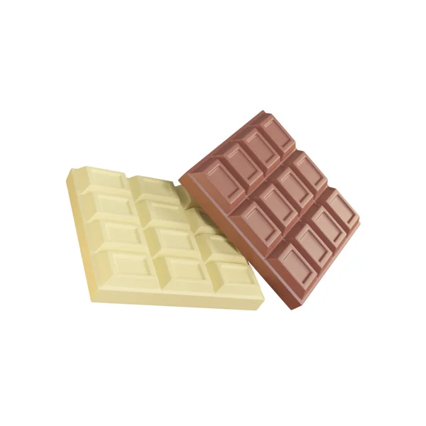 Chocolate Bar Cocoa Sweets Helps Relax Eating Render —  Fotos de Stock