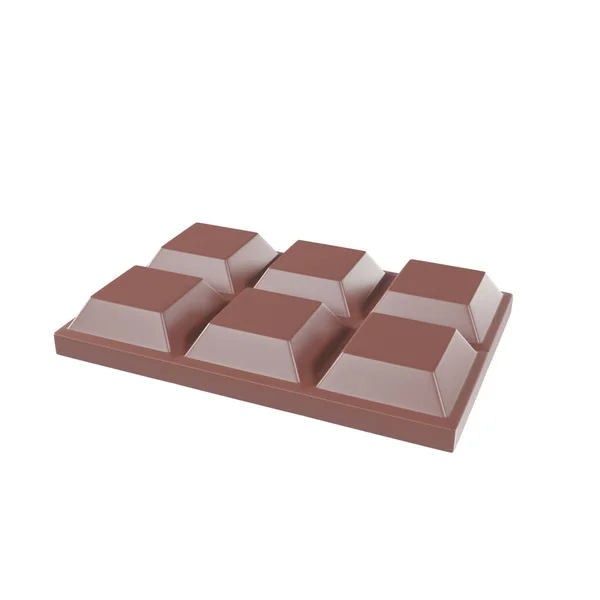 Chocolate Bar Cocoa Sweets Helps Relax Eating Render — Stock Photo, Image