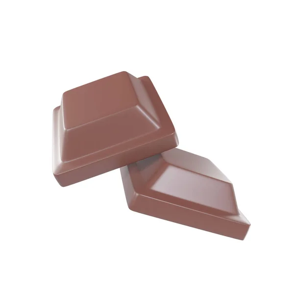 Chocolate Bar Cocoa Sweets Helps Relax Eating Render — 스톡 사진