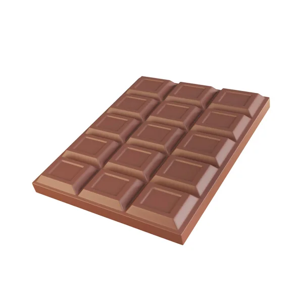 Una Tavoletta Cioccolato Dolci Cacao Aiuta Rilassarsi Quando Mangia Rendering — Foto Stock