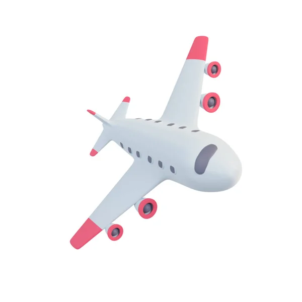 Passagierflugzeug Fliegt Der Luft Urlaubsreise Idea Rendering — Stockfoto