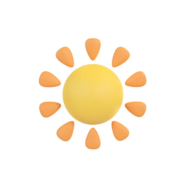 Morning Circle Sun Radiating Orange Light Illustration — 스톡 사진