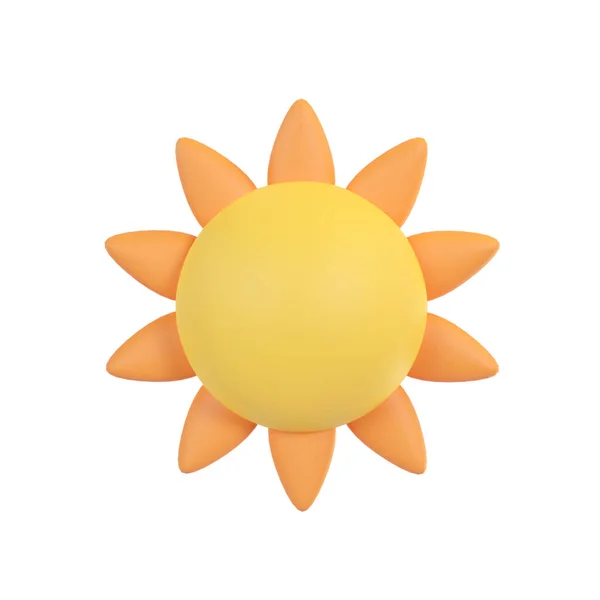 Poranne Okrągłe Słońce Promieniujące Pomarańczowym Światłem Ilustracja — Zdjęcie stockowe