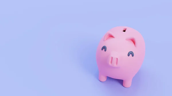 Cute Piggy Bank Collecting Gold Coins Savings Ideas Future Investments — Fotografia de Stock