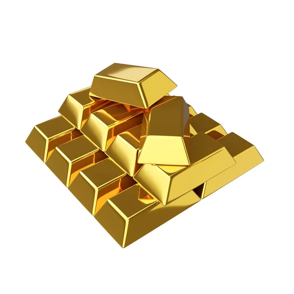 Goldbarren Sparkonzept Investieren Gold Illustration — Stockfoto