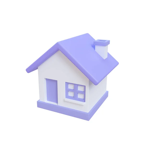 簡単な家だ 不動産を購入するための長期貯蓄のアイデア クリッピングパス付き3Dレンダリングイラスト — ストック写真