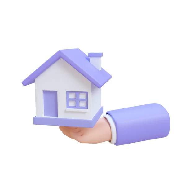Simple House Long Term Savings Ideas Buy Real Estate Render — ストック写真