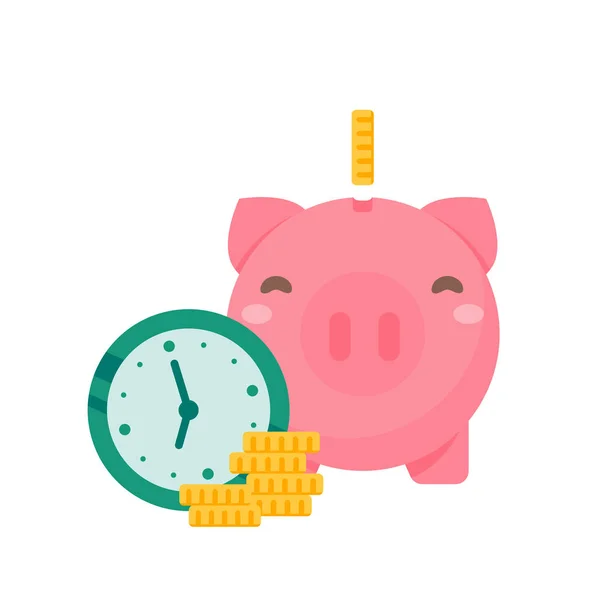 Piggy Bank Dollar Coin Ideas Saving Money Future — Stock Vector