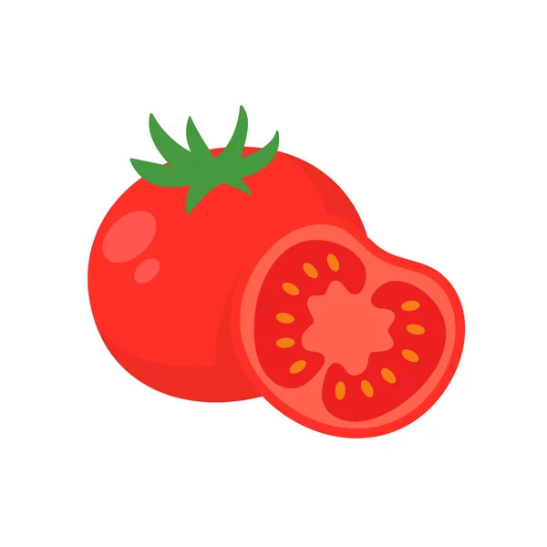 Bright Red Tomatoes Ingredients Healthy Cooking — Vector de stock