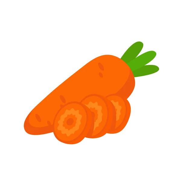 Zanahorias Naranjas Una Fruta Que Rica Vitaminas Para Una Cocina — Archivo Imágenes Vectoriales