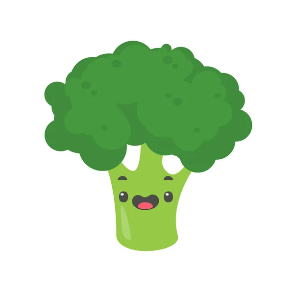 Green Broccoli Healthy Vegetables Kids — Stockvektor