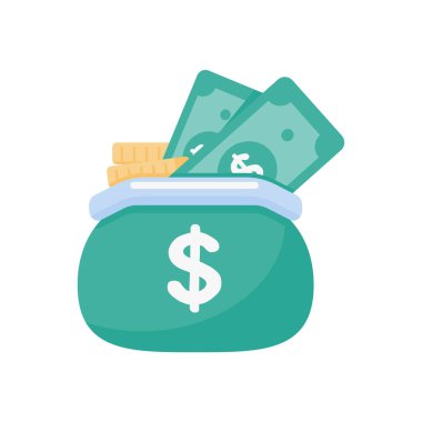 Büyük miktarda para depolamak için bir cüzdan.