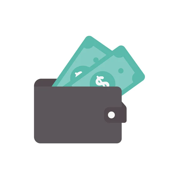 Wallet Storing Large Amounts Cash — Stock Vector