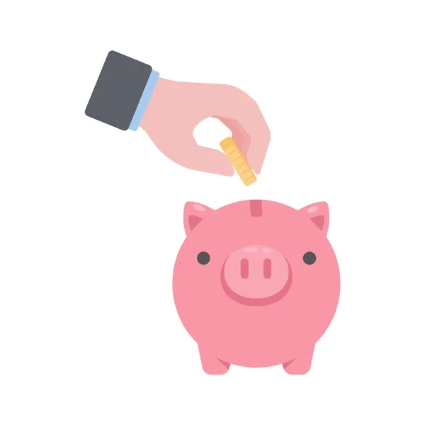 Banco Piggy Financeiro Idéias Para Poupar Dinheiro Para Futuro —  Vetores de Stock
