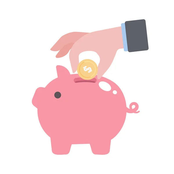 Financial Piggy Bank Ideas Saving Money Future — Stock Vector