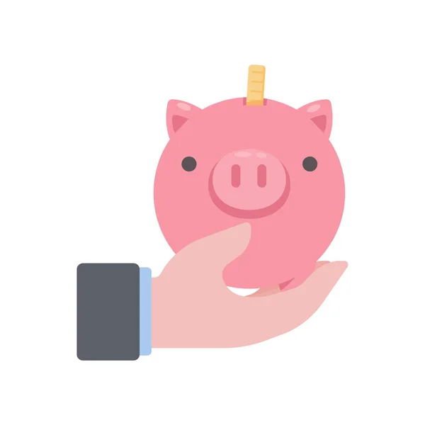 Financial Piggy Bank Ideas Saving Money Future — Stockvector